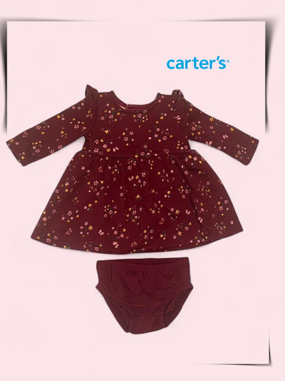 Carter's Burgundy Floral Kids Dress
